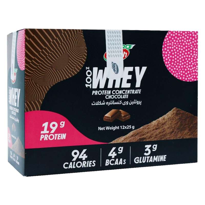 پروتئین وی با طعم شکلات کاله پرو - 25 گرم بسته 12 عددی
