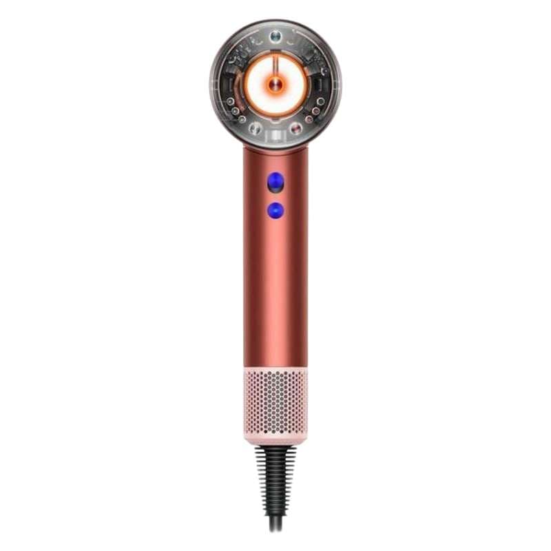 سشوار خانگی 220 وات دایسون مدل Supersonic nural HD16، موتور AC، وزن 2140 گرم، دارای سری متمرکز‌کننده باریک، متمرکز‌کننده پهن، سری برس‌دار گرد پهن، سری چرخشی، سری شانه‌دار، کیف نگهدارنده با ویژگی صاف‌کنندگی، با قابلیت عملکرد توربو